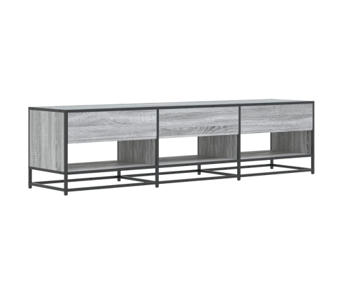 Mueble de TV madera de ingeniería gris Sonoma 180x40x46 cm