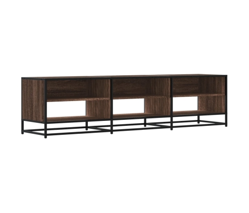 Mueble de TV madera de ingeniería marrón roble 180x40x46 cm