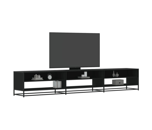 Mueble de TV madera de ingeniería negro 270x40x46 cm