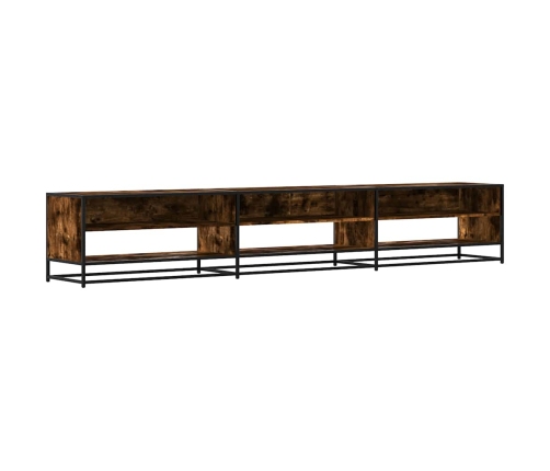 Mueble de TV madera de ingeniería roble ahumado 270x40x46 cm