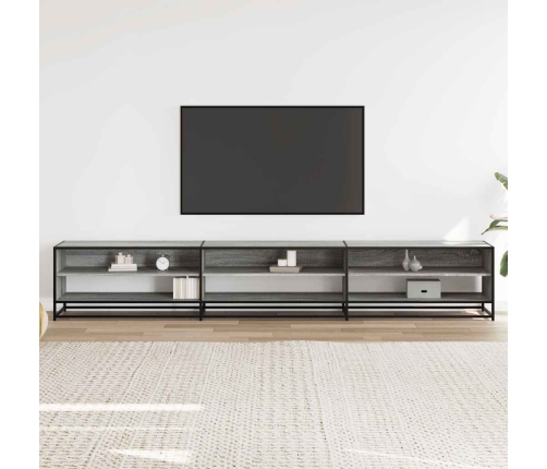 Mueble de TV madera de ingeniería gris Sonoma 270x40x46 cm