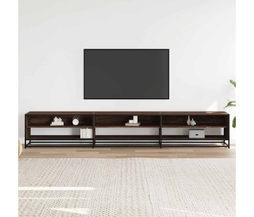 Mueble para TV madera de ingeniería marrón roble 270x40x46 cm