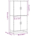 Aparador alto madera de ingeniería roble Sonoma 68x35x139 cm