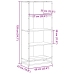 Estantería de madera de ingeniería roble Sonoma 60x35x139 cm