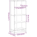 Estantería de madera de ingeniería marrón roble 60x35x139 cm