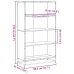 Estantería madera de ingeniería roble ahumado 80,5x35x139 cm