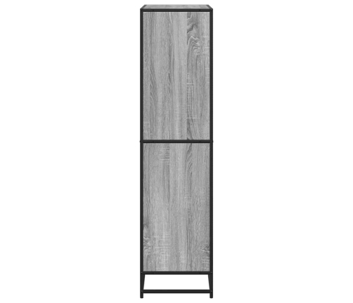 Estantería de madera de ingeniería gris Sonoma 80,5x35x139 cm