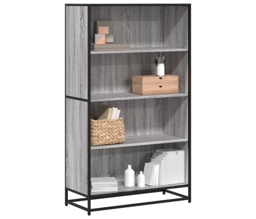 Estantería de madera de ingeniería gris Sonoma 80,5x35x139 cm