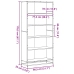 Estantería de madera de ingeniería negra 80,5x35x170,5 cm