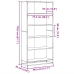 Estantería madera de ingeniería roble ahumado 80,5x35x170,5 cm