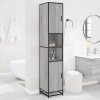 Armario de baño madera y metal gris Sonoma 35x37,5x188,5 cm