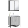 Set de muebles de baño 2 pzas madera contrachapada gris sonoma