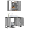 Set de muebles de baño 2 pzas madera contrachapada gris sonoma