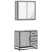 Set de muebles de baño 2 pzas madera contrachapada gris sonoma