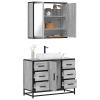 Set de muebles de baño 2 pzas madera contrachapada gris sonoma