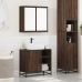 Set de muebles baño 2 pzas madera contrachapada marrón roble