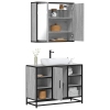 Set de muebles de baño 2 pzas madera contrachapada gris sonoma