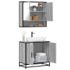 Set de muebles de baño 2 pzas madera contrachapada gris sonoma