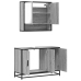 Set de muebles de baño 2 pzas madera contrachapada gris sonoma