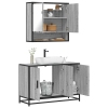 Set de muebles de baño 2 pzas madera contrachapada gris sonoma