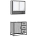 Set de muebles de baño 2 pzas madera contrachapada gris sonoma