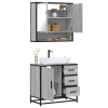 Set de muebles de baño 2 pzas madera contrachapada gris sonoma