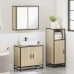 Set de muebles de baño 3 pzas madera contrachapada roble Sonoma