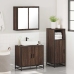 Set de muebles baño 3 pzas madera contrachapada roble marrón