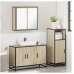 Set de muebles de baño 3 pzas madera contrachapada roble Sonoma