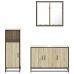 Set de muebles de baño 3 pzas madera contrachapada roble Sonoma