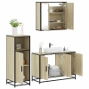 Set de muebles de baño 3 pzas madera contrachapada roble Sonoma