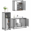 Set de muebles de baño 3 pzas madera contrachapada gris sonoma