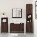 Set de muebles baño 3 pzas madera contrachapada roble marrón