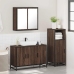 Set de muebles baño 3 pzas madera contrachapada roble marrón