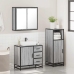 Set de muebles de baño 3 pzas madera contrachapada gris sonoma