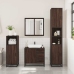 Set de muebles baño 3 pzas madera contrachapada roble marrón