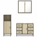 Set de muebles de baño 3 pzas madera contrachapada roble Sonoma