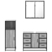 Set de muebles de baño 3 pzas madera contrachapada gris sonoma