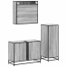 Set de muebles de baño 3 pzas madera contrachapada gris sonoma