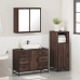 Set de muebles baño 3 pzas madera contrachapada roble marrón