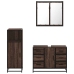 Set de muebles baño 3 pzas madera contrachapada roble marrón