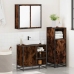 Set de muebles baño 3 pzas madera contrachapada roble ahumado