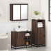 Set de muebles baño 3 pzas madera contrachapada roble marrón