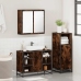 Set de muebles baño 3 pzas madera contrachapada roble ahumado