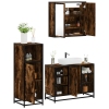 Set de muebles baño 3 pzas madera contrachapada roble ahumado