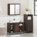 Set de muebles baño 3 pzas madera contrachapada roble marrón