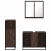 Set de muebles baño 3 pzas madera contrachapada roble marrón