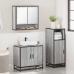 Set de muebles de baño 3 pzas madera contrachapada gris sonoma