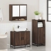 Set de muebles baño 3 pzas madera contrachapada roble marrón