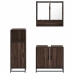 Set de muebles baño 3 pzas madera contrachapada roble marrón